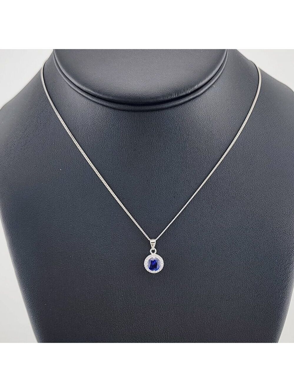 Dainty Sterling Silver 925 Necklace with Blue Stone – New Arrival